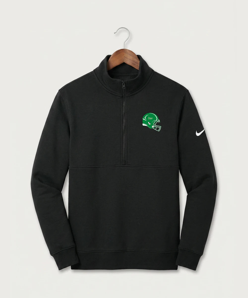 Holdingford High School Football (Boys) - Black Nike Club Fleece Sleeve Swoosh 1/2-Zip NKDX6718