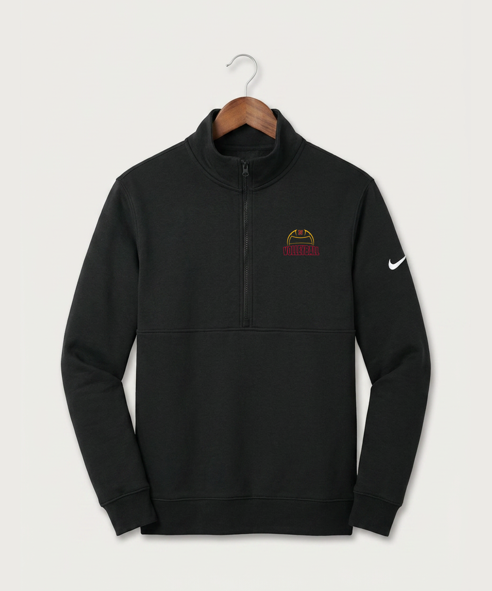 Northfield High School Volleyball (Girls) - Black Nike Club Fleece Sleeve Swoosh 1/2-Zip NKDX6718