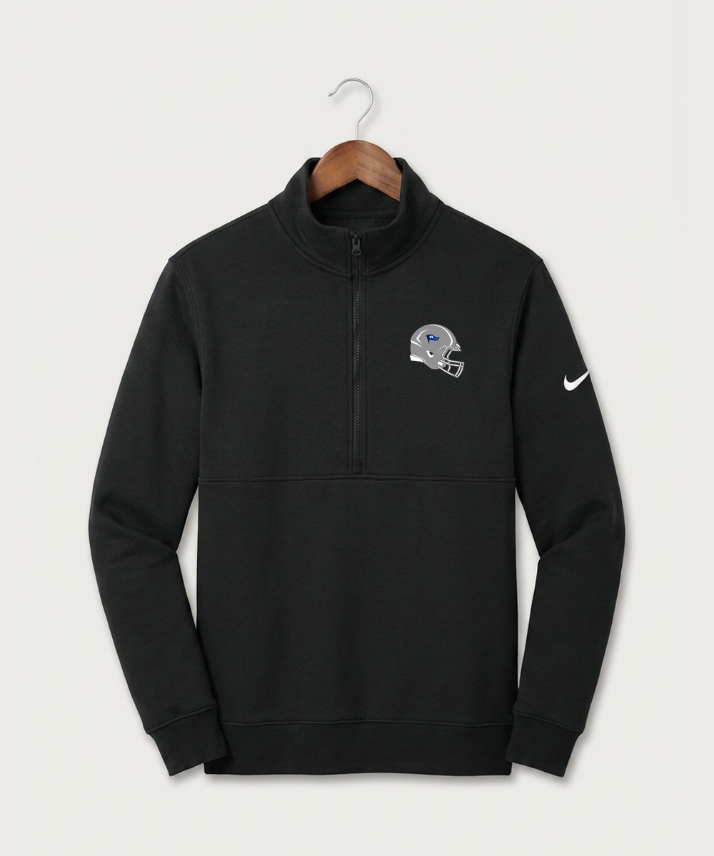 Red Lake County Central Football (Boys) - Black Nike Club Fleece Sleeve Swoosh 1/2-Zip NKDX6718
