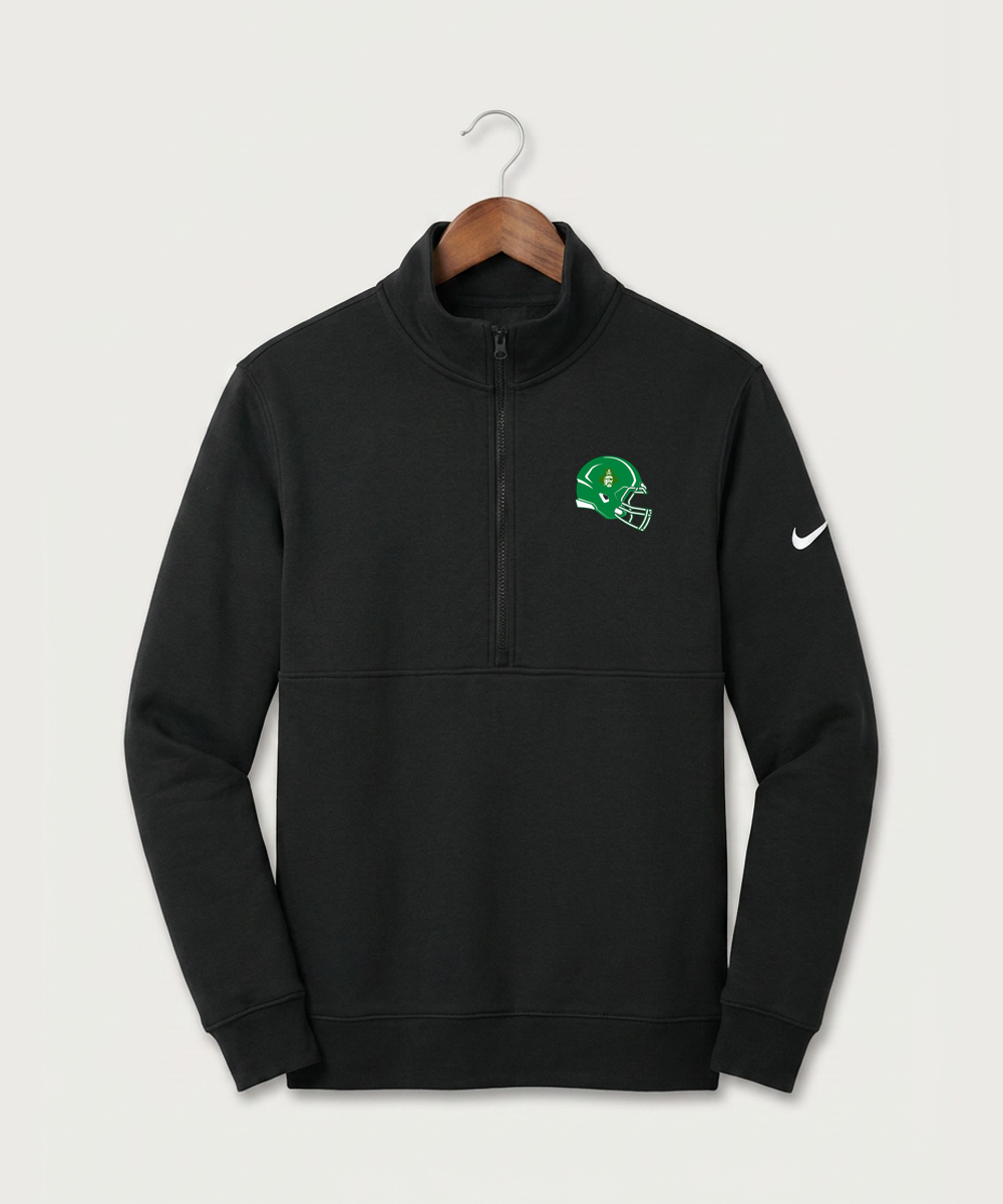 Verndale High School Football (Boys) - Black Nike Club Fleece Sleeve Swoosh 1/2-Zip NKDX6718