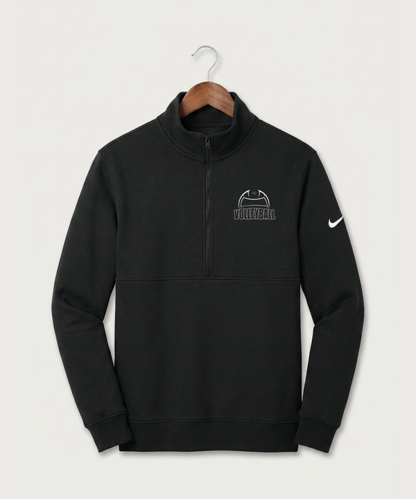 Zumbrota Mazeppa High School Volleyball (Girls) - Black Nike Club Fleece Sleeve Swoosh 1/2-Zip NKDX6718