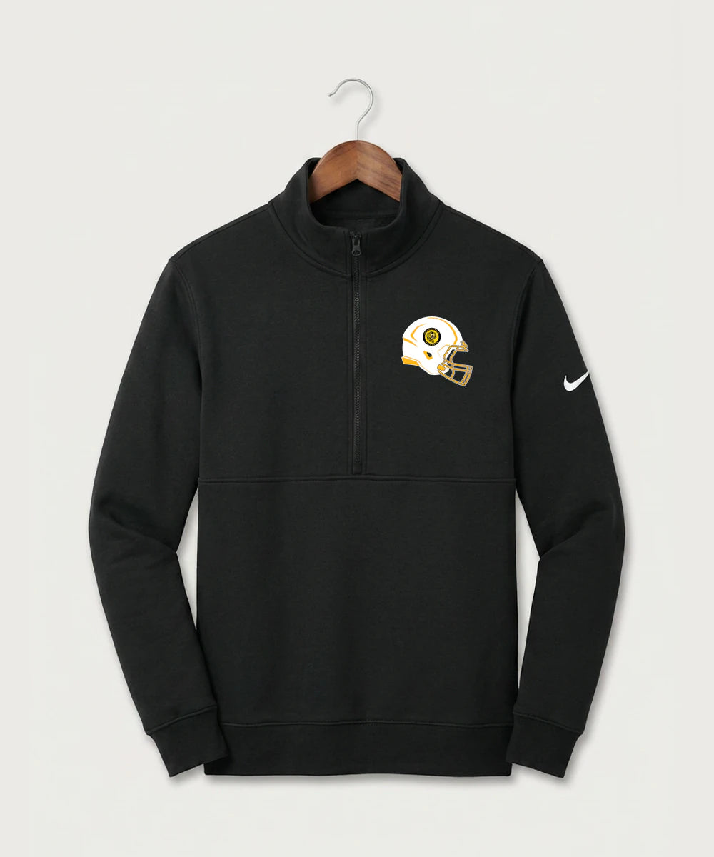 New London Spicer High School Football (Boys) - Black Nike Club Fleece Sleeve Swoosh 1/2-Zip NKDX6718
