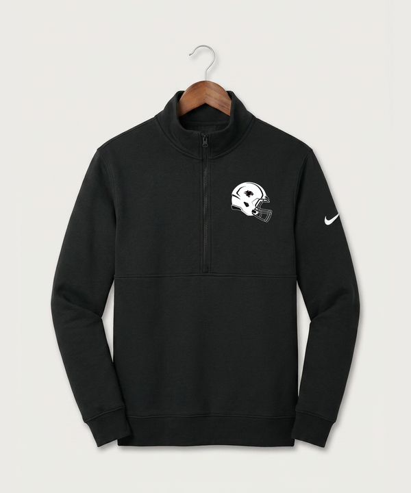 Nrheg Panthers High School Football (Boys) - Black Nike Club Fleece Sleeve Swoosh 1/2-Zip NKDX6718