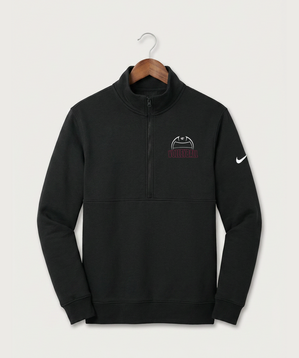 Triton High School Volleyball (Girls) - Black Nike Club Fleece Sleeve Swoosh 1/2-Zip NKDX6718