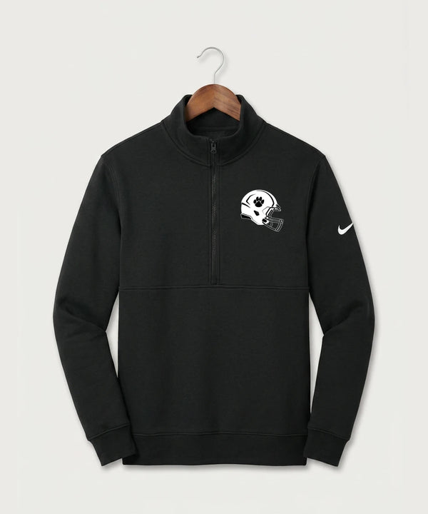 Plainview Elgin Millville H S Football (Boys) - Black Nike Club Fleece Sleeve Swoosh 1/2-Zip NKDX6718