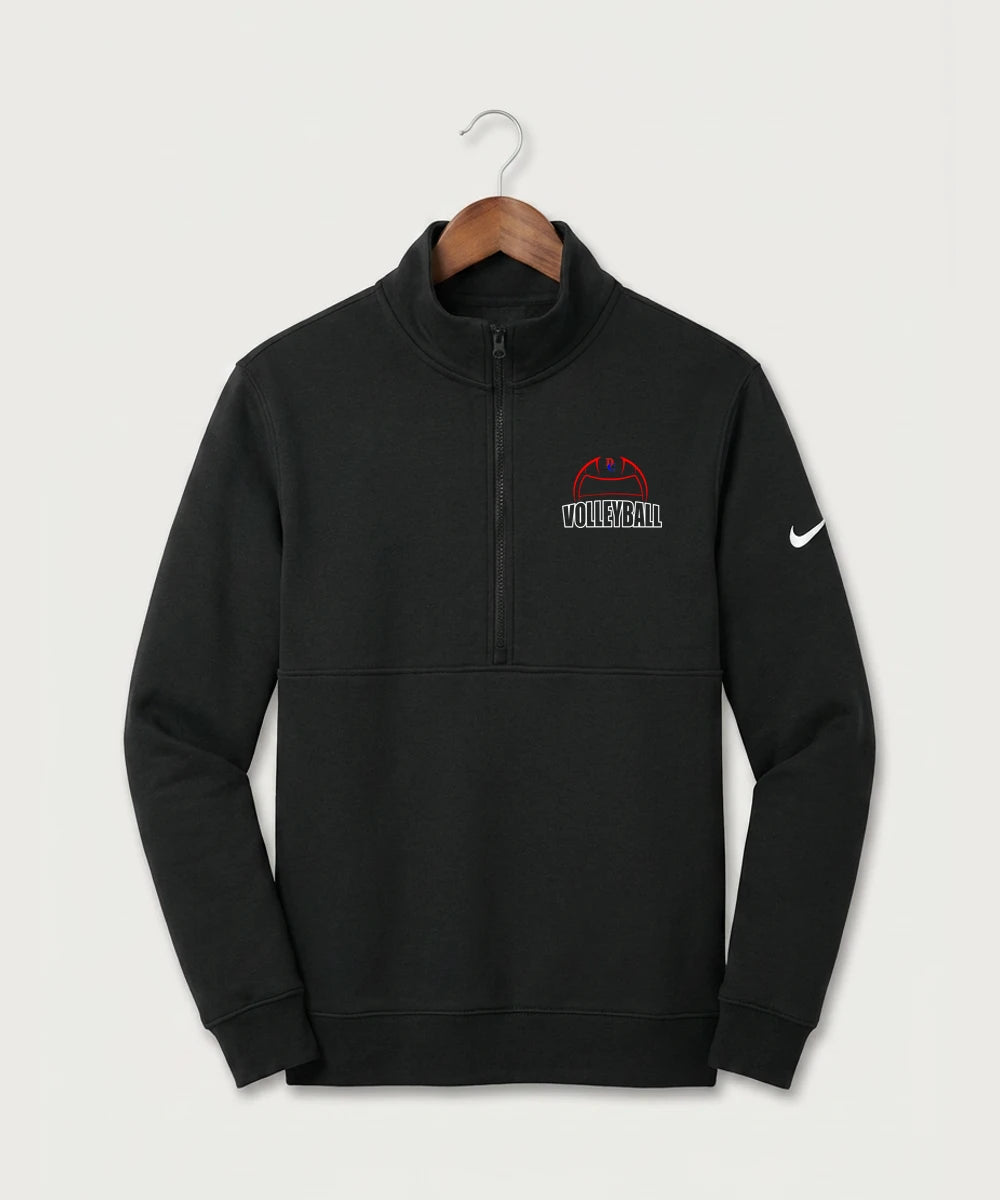 Davenport Central High School Volleyball (Girls) - Black Nike Club Fleece Sleeve Swoosh 1/2-Zip NKDX6718