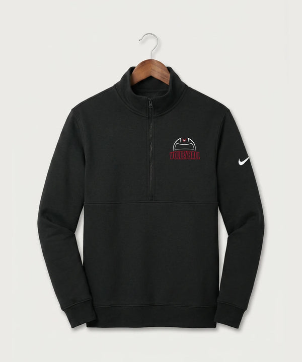 Wabasha Kellogg High School Volleyball (Girls) - Black Nike Club Fleece Sleeve Swoosh 1/2-Zip NKDX6718