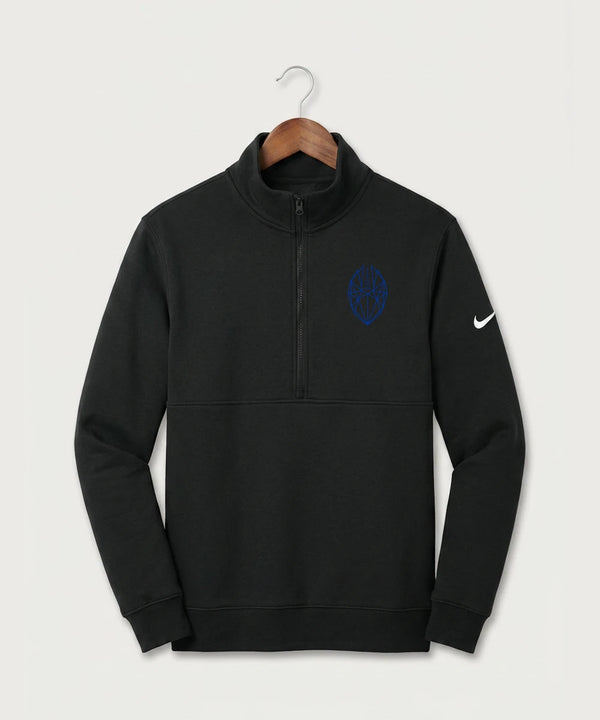 West Bend West High School Football - Black Nike Club Fleece Sleeve Swoosh 1/2-Zip NKDX6718