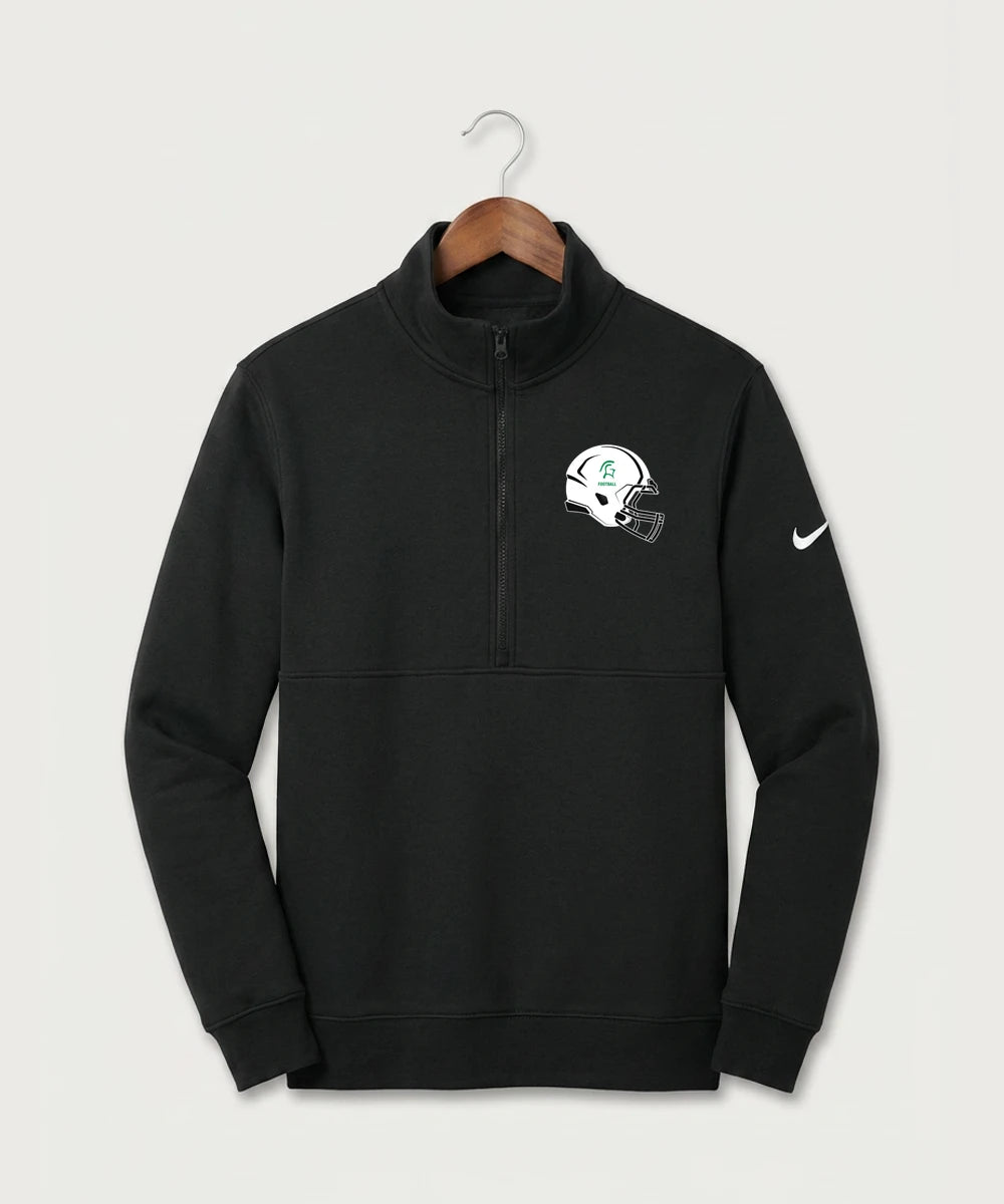 La Crescent-Hokah High School Football (Boys) - Black Nike Club Fleece Sleeve Swoosh 1/2-Zip NKDX6718