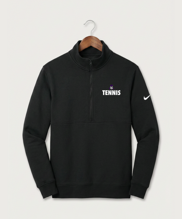 Albany High School Tennis (Boys) - Black Nike Club Fleece Sleeve Swoosh 1/2-Zip NKDX6718