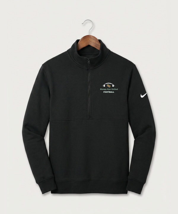 Sleepy Eye United Football (Boys) - Black Nike Club Fleece Sleeve Swoosh 1/2-Zip NKDX6718