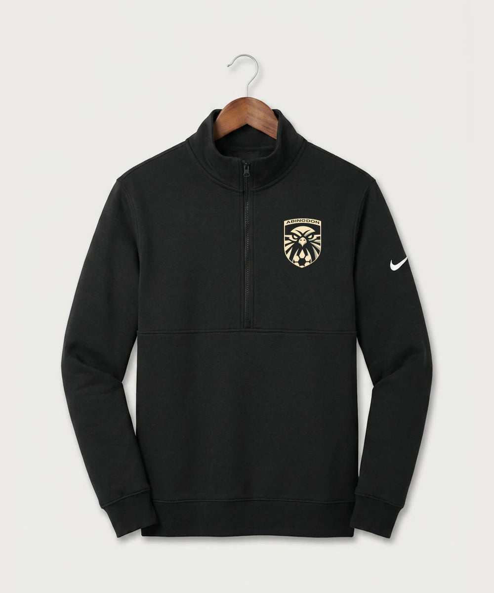 Abingdon High School Football (Boys) - Black Nike Club Fleece Sleeve Swoosh 1/2-Zip NKDX6718