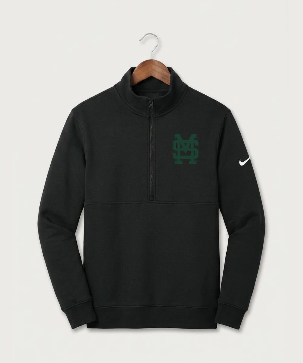 Sleepy Eye St. Mary's High School Athletics Coed - Black Nike Club Fleece Sleeve Swoosh 1/2-Zip NKDX6718