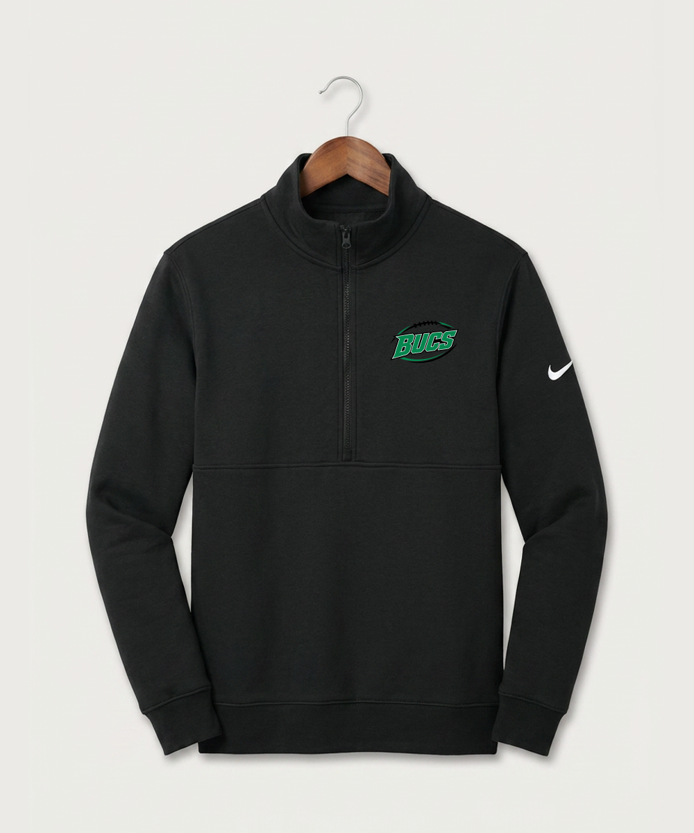 Waterville-Elysian-Morristown High School Football (Boys) - Black Nike Club Fleece Sleeve Swoosh 1/2-Zip NKDX6718