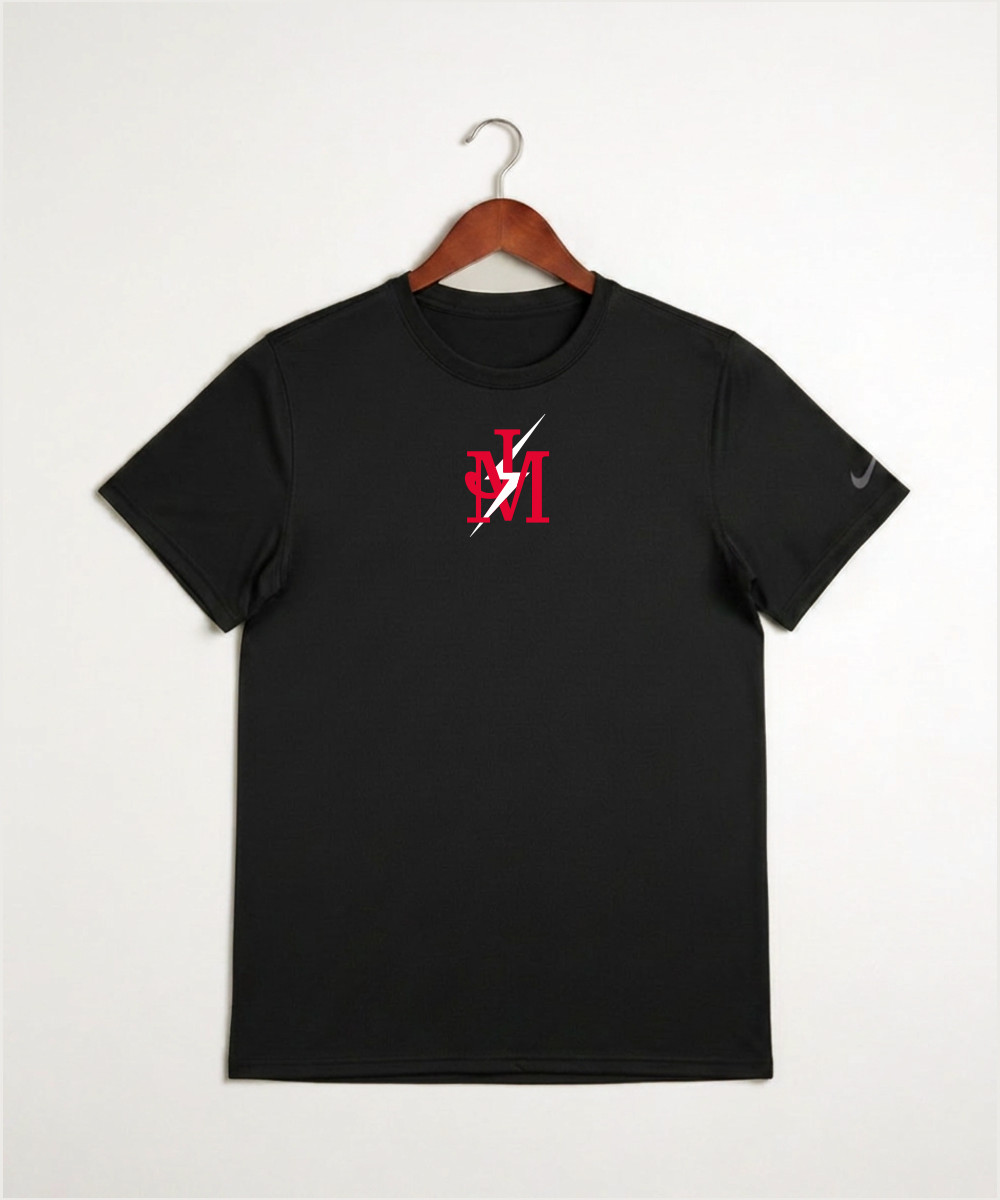 John Marshall High School Cross Country (Coed) - Black Nike Swoosh Sleeve rLegend Tee NKDX8730