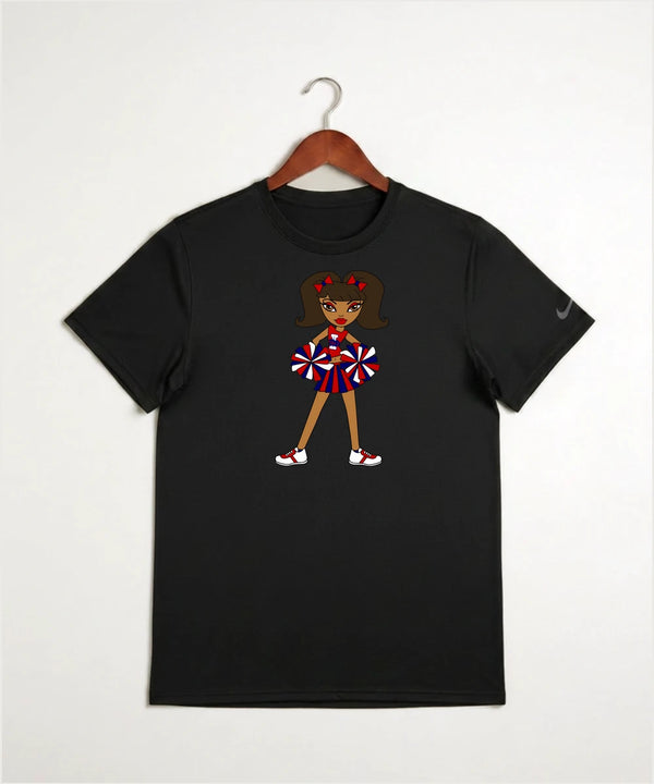 Independence High School Cheer Team - Black Nike Swoosh Sleeve rLegend Tee NKDX8730