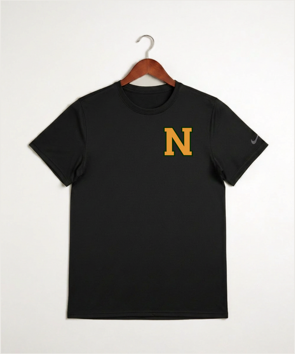 Nevis High School Volleyball (Girls) - Black Nike Swoosh Sleeve rLegend Tee NKDX8730