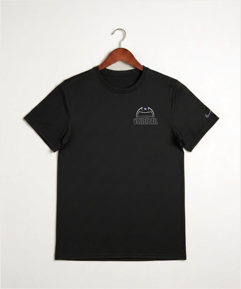 Goodhue High School Volleyball (Girls) - Black Nike Swoosh Sleeve rLegend Tee NKDX8730