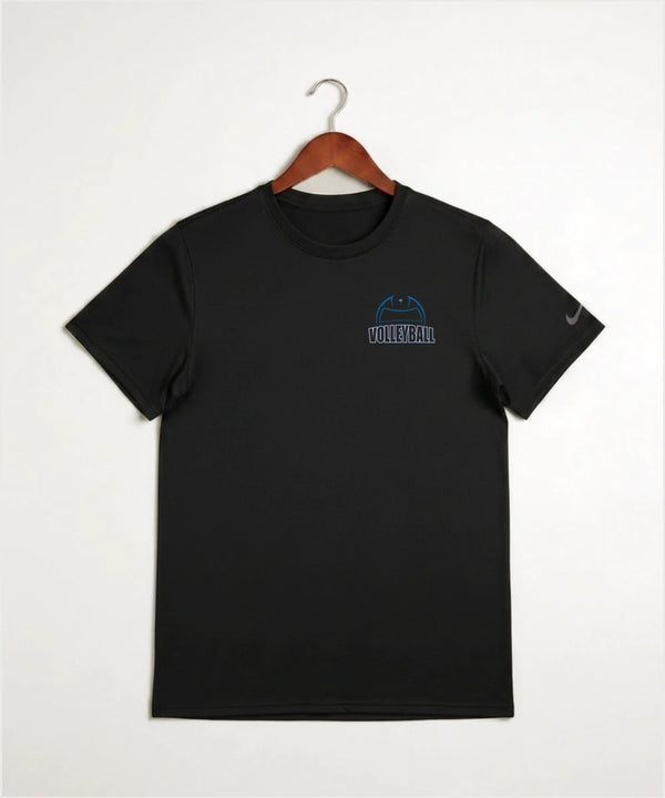 Eastview High School Volleyball (Girls) - Black Nike Swoosh Sleeve rLegend Tee NKDX8730