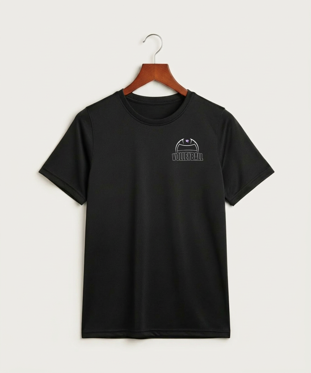 Goodhue High School Volleyball (Girls) - Black Nike Youth Swoosh Sleeve rLegend Tee NKDX8787