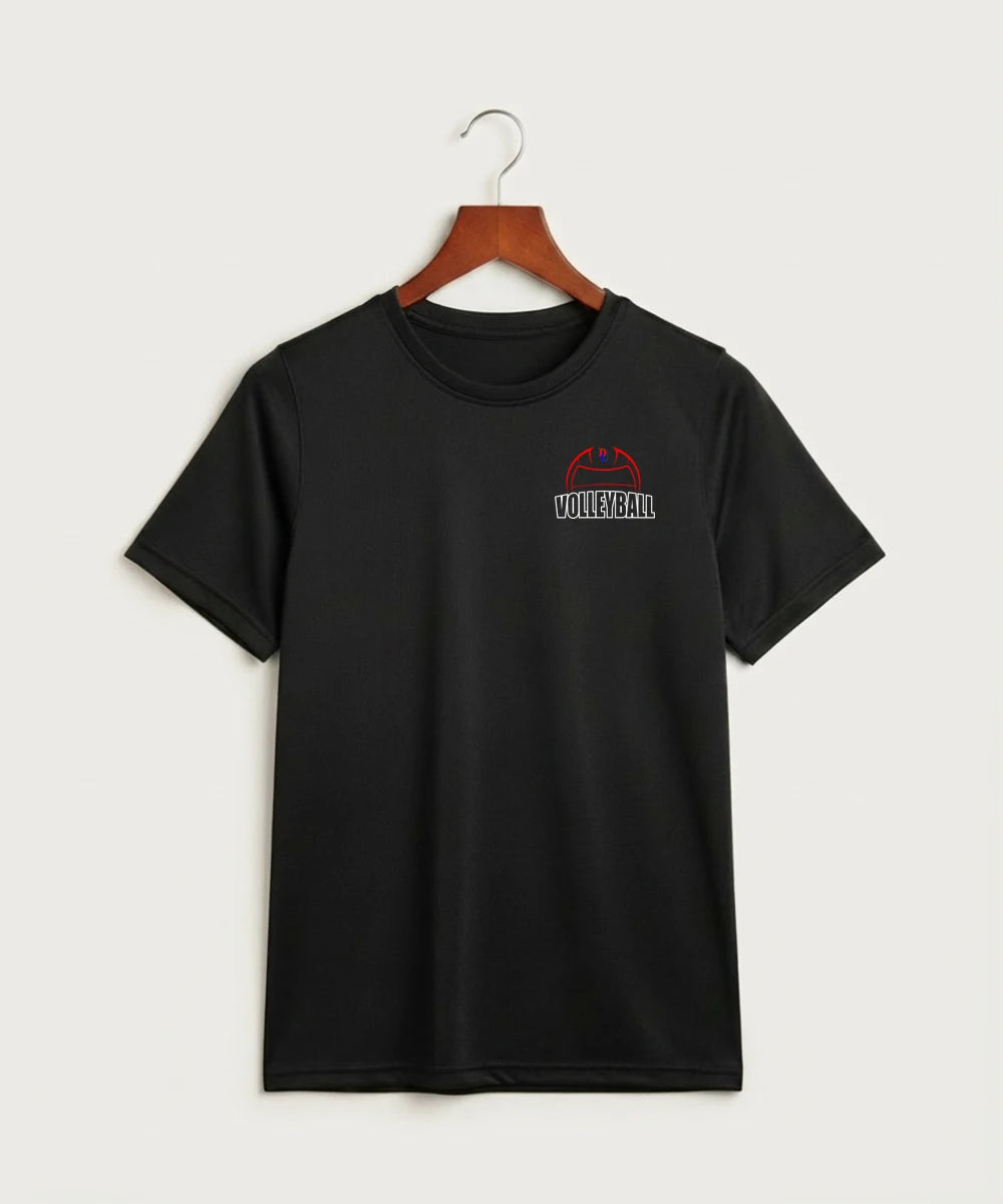 Davenport Central High School Volleyball (Girls) - Black Nike Youth Swoosh Sleeve rLegend Tee NKDX8787