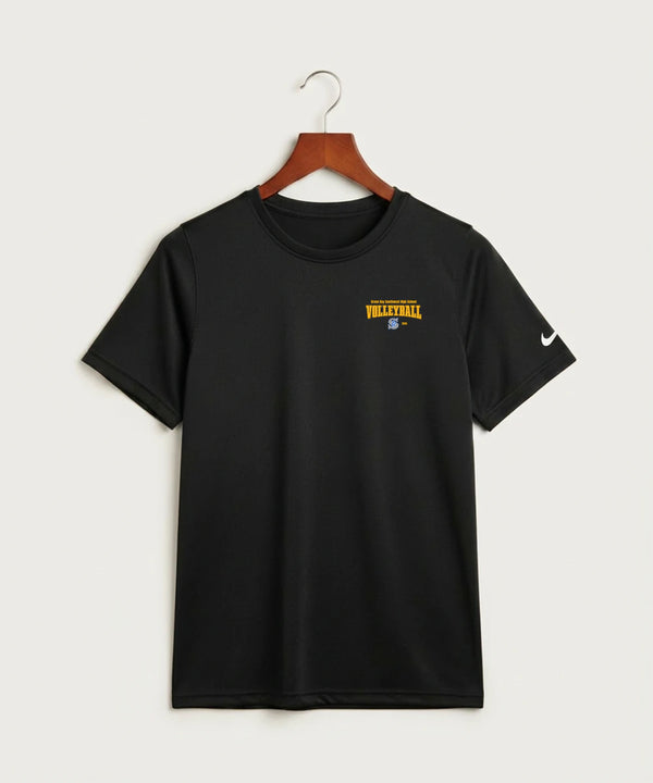 Green Bay Southwest High School Volleyball (Girls) - Black Nike Youth Swoosh Sleeve rLegend Tee NKDX8787