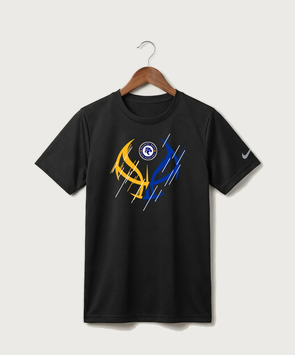 Davenport North High School Basketball Team Store - Black Nike Youth Swoosh Sleeve rLegend Tee NKDX8787