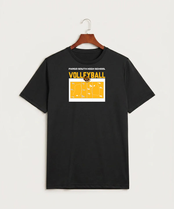 Fargo South High School Volleyball (Girls) - Black Sport-Tek PosiCharge Competitor Tee. ST350