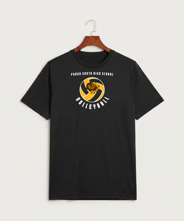 Fargo South High School Volleyball (Girls) - Black Sport-Tek PosiCharge Competitor Tee. ST350