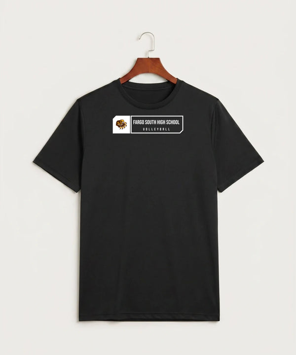 Fargo South High School Volleyball (Girls) - Black Sport-Tek PosiCharge Competitor Tee. ST350
