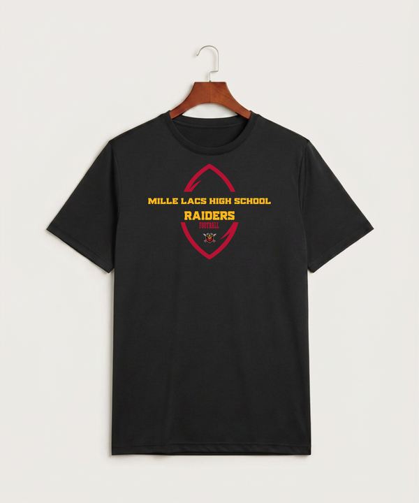Mille Lacs High School Football (Boys) - Black Sport-Tek PosiCharge Competitor Tee. ST350