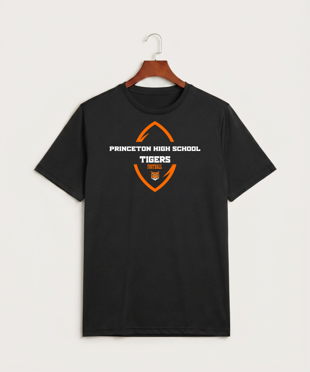 Princeton High School Football (Boys) - Black Sport-Tek PosiCharge Competitor Tee. ST350