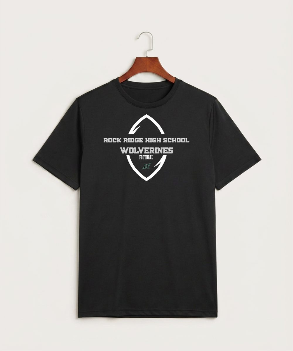 Rock Ridge High School Football (Boys) - Black Sport-Tek PosiCharge Competitor Tee. ST350