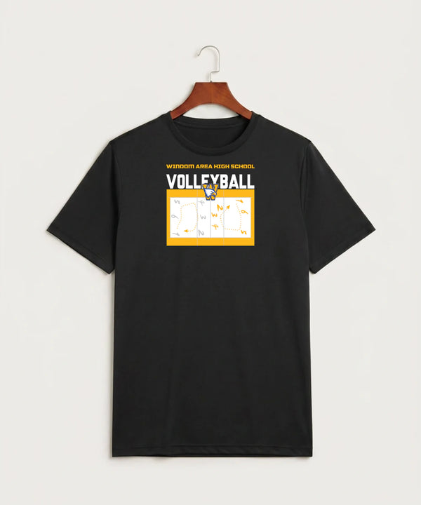 Windom Area High School Volleyball (Girls) - Black Sport-Tek PosiCharge Competitor Tee. ST350