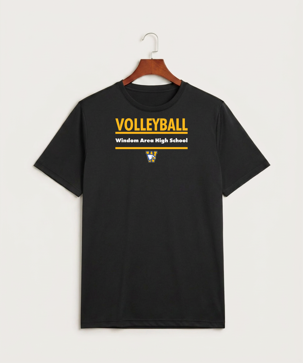 Windom Area High School Volleyball (Girls) - Black Sport-Tek PosiCharge Competitor Tee. ST350