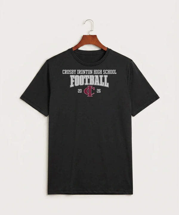 Crosby Ironton High School Football (Boys) - Black Sport-Tek PosiCharge Competitor Tee. ST350