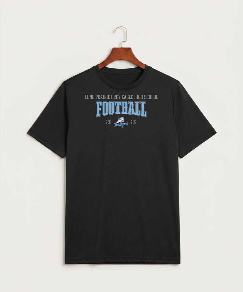 Long Prairie Grey Eagle High School Football (Boys) - Black Sport-Tek PosiCharge Competitor Tee. ST350