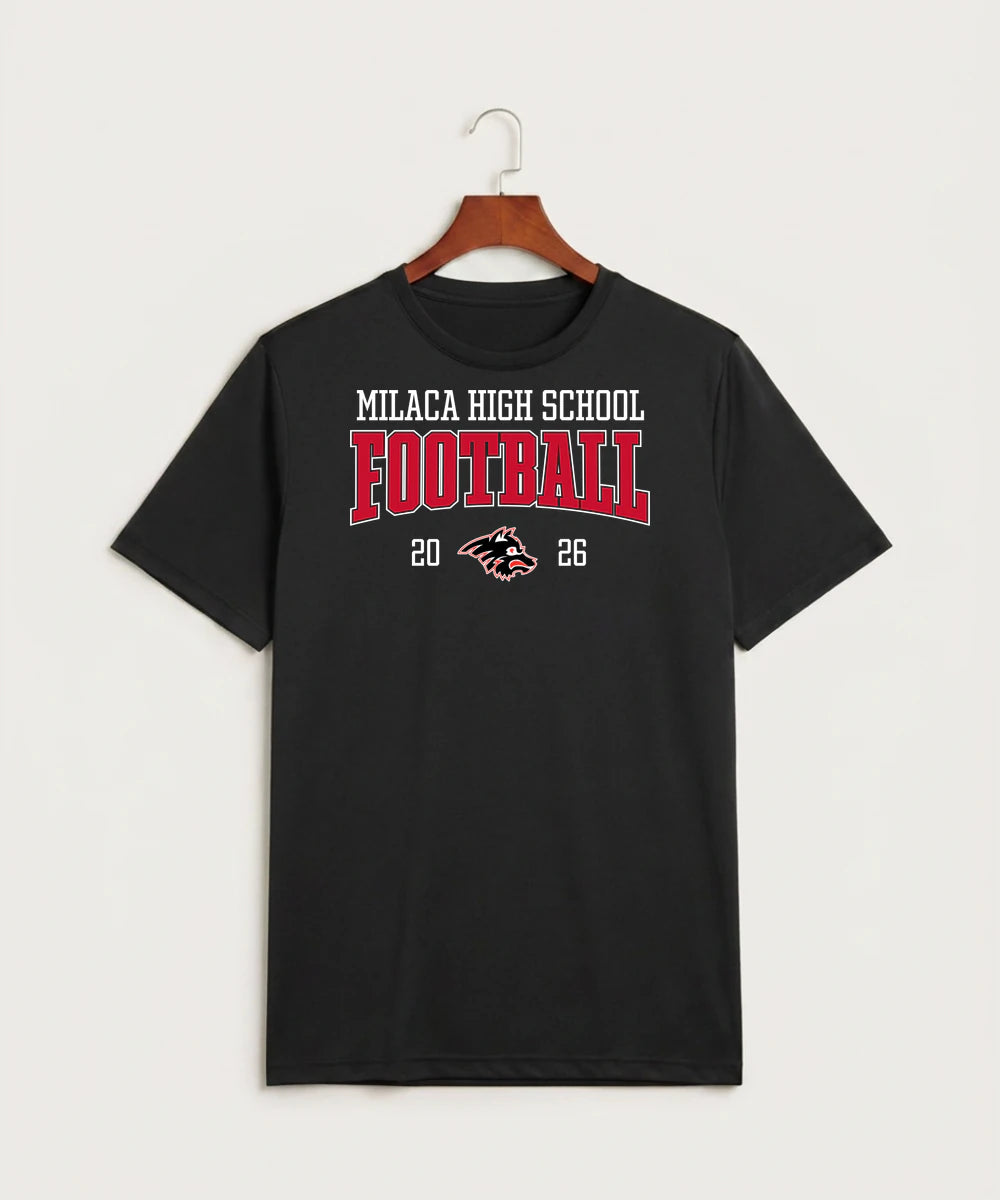Milaca High School Football (Boys) - Black Sport-Tek PosiCharge Competitor Tee. ST350