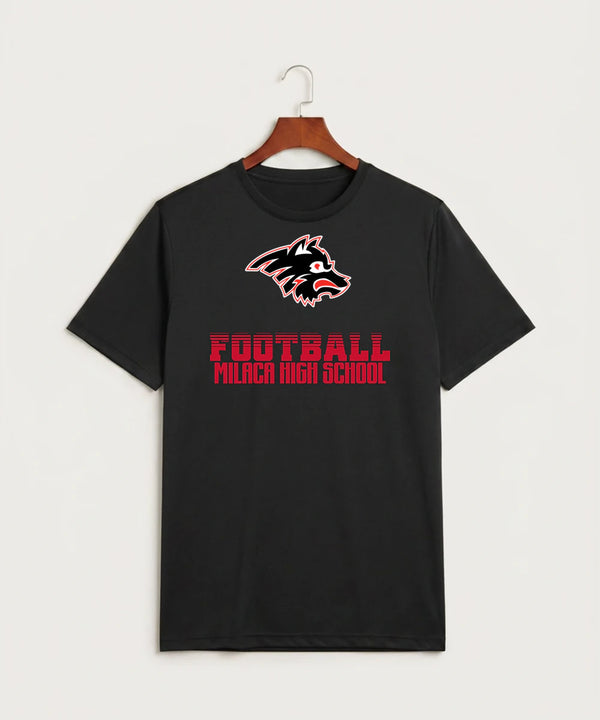 Milaca High School Football (Boys) - Black Sport-Tek PosiCharge Competitor Tee. ST350