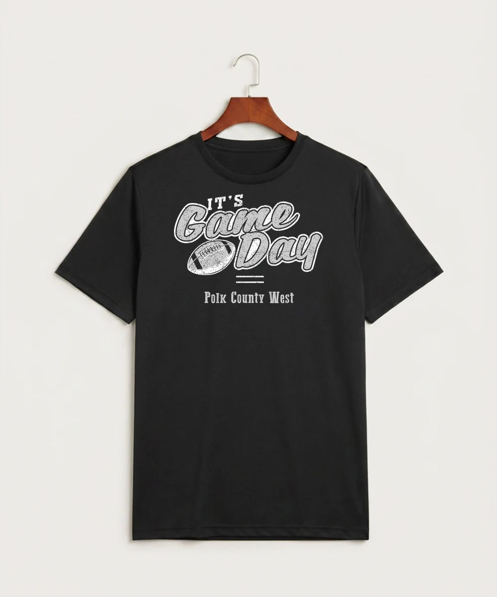 Polk County West Football (Boys) - Black Sport-Tek PosiCharge Competitor Tee. ST350