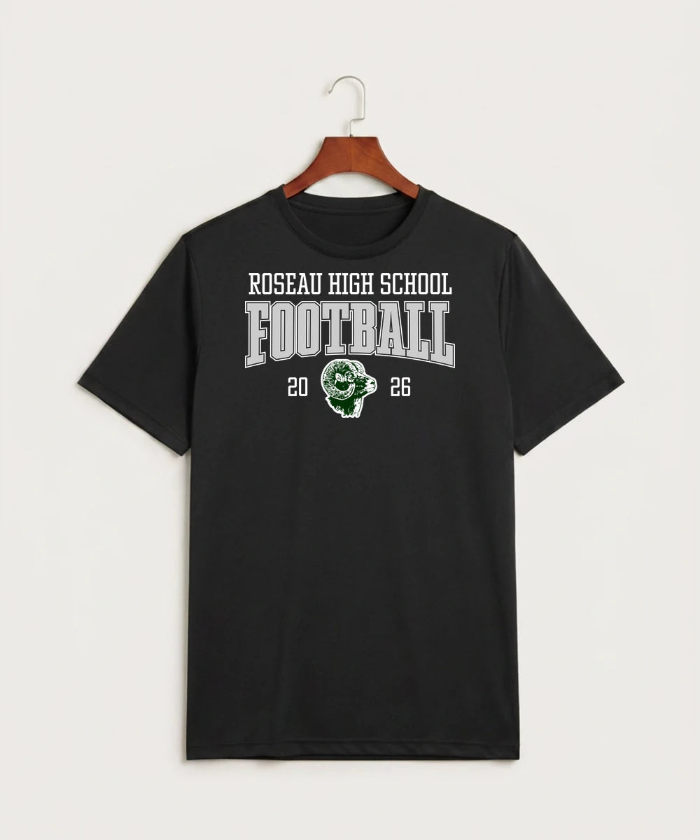Roseau High School Football (Boys) - Black Sport-Tek PosiCharge Competitor Tee. ST350