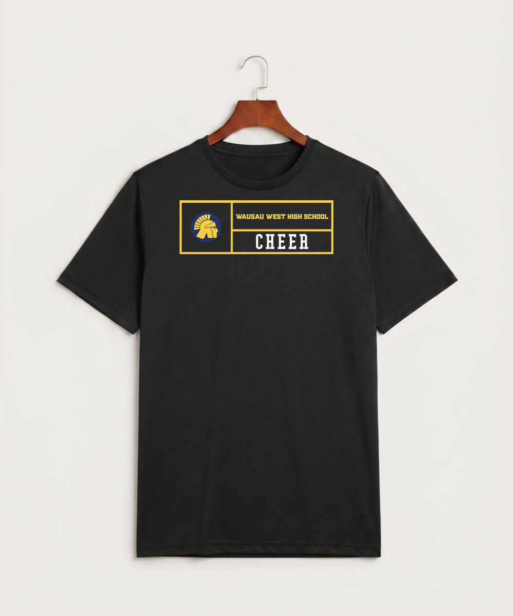 Wausau West High School Cheer - Black Sport-Tek PosiCharge Competitor Tee. ST350