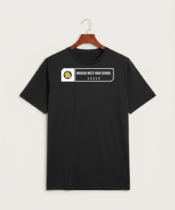 Wausau West High School Cheer - Black Sport-Tek PosiCharge Competitor Tee. ST350