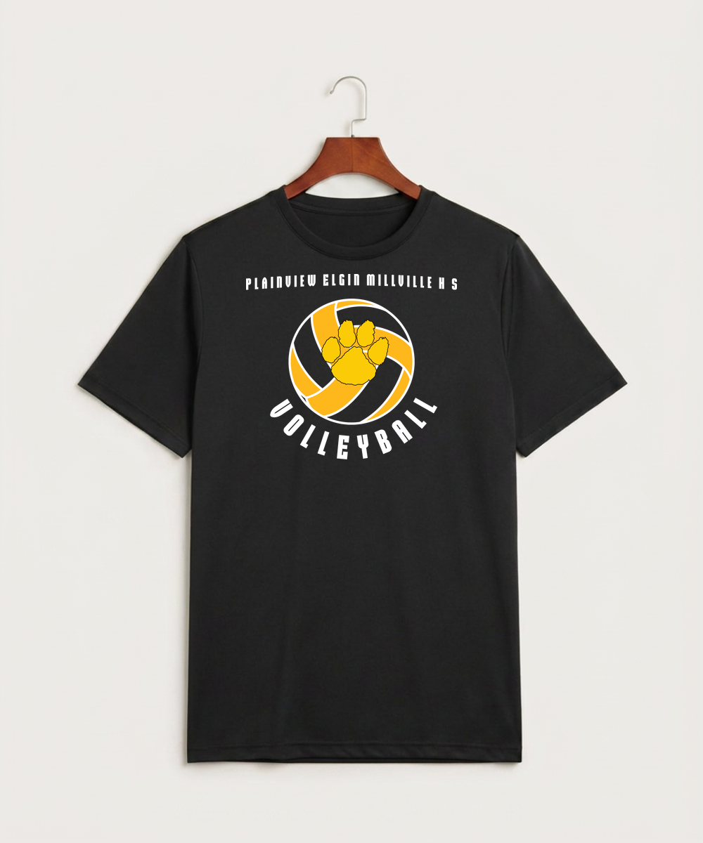 Plainview Elgin Millville H S Volleyball (Girls) - Black Sport-Tek PosiCharge Competitor Tee. ST350