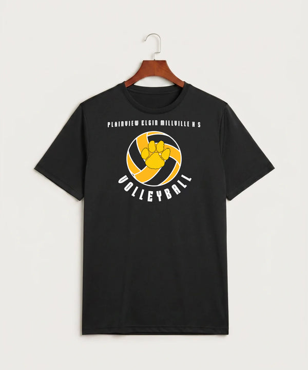 Plainview Elgin Millville H S Volleyball (Girls) - Black Sport-Tek PosiCharge Competitor Tee. ST350