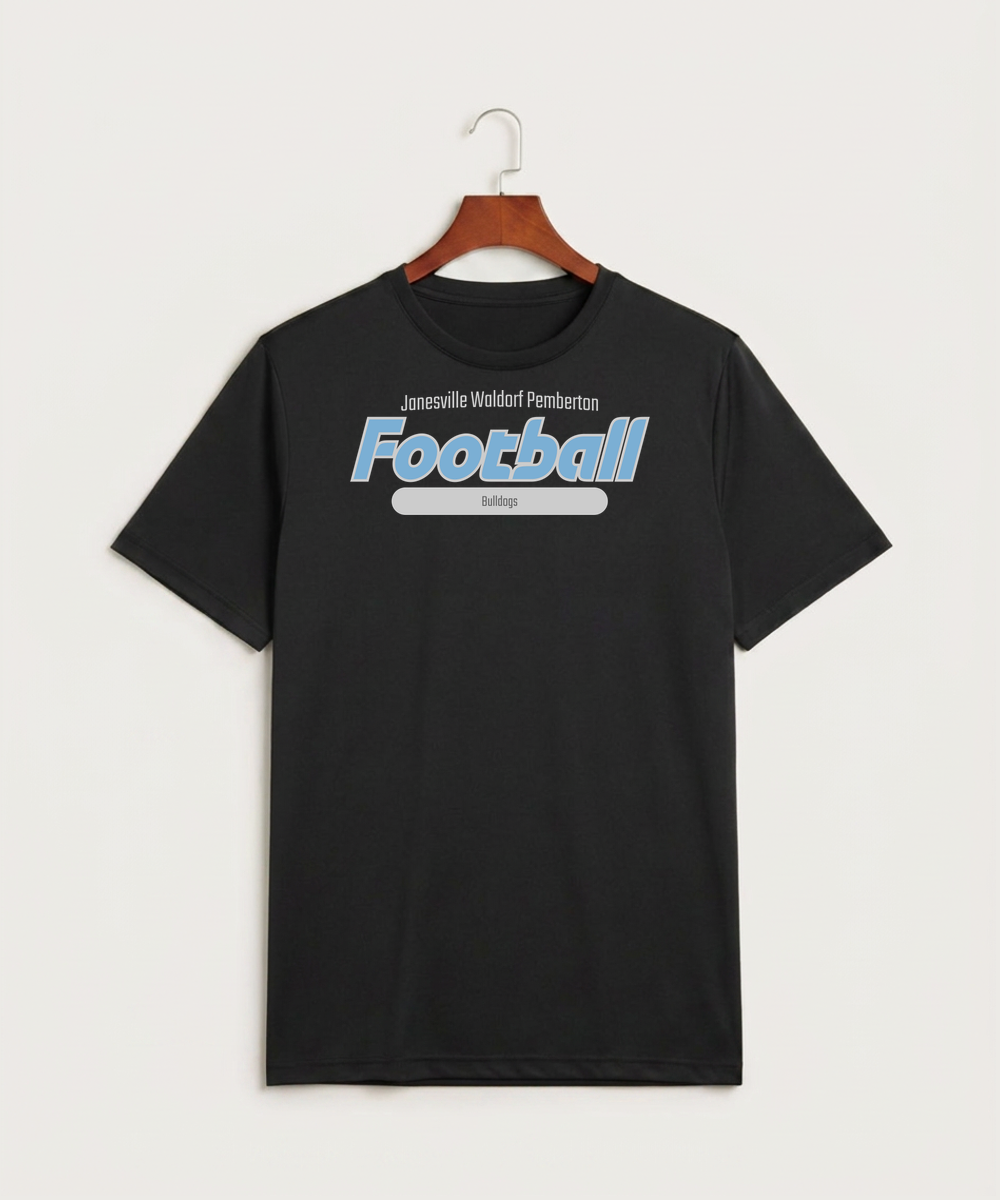 Janesville Waldorf Pemberton Football (Boys) - Black Sport-Tek PosiCharge Competitor Tee. ST350