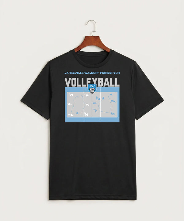 Janesville Waldorf Pemberton Volleyball (Girls) - Black Sport-Tek PosiCharge Competitor Tee. ST350