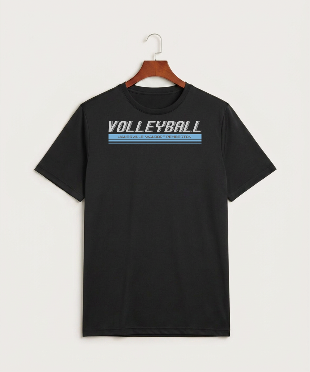 Janesville Waldorf Pemberton Volleyball (Girls) - Black Sport-Tek PosiCharge Competitor Tee. ST350