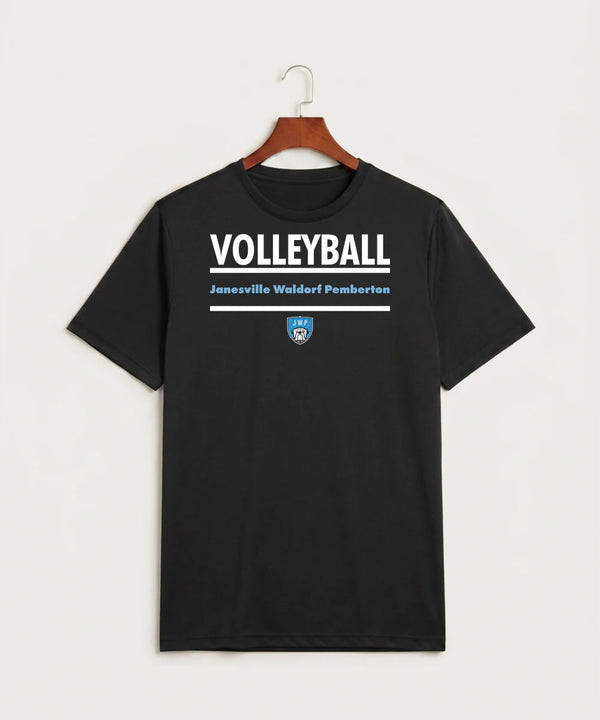 Janesville Waldorf Pemberton Volleyball (Girls) - Black Sport-Tek PosiCharge Competitor Tee. ST350