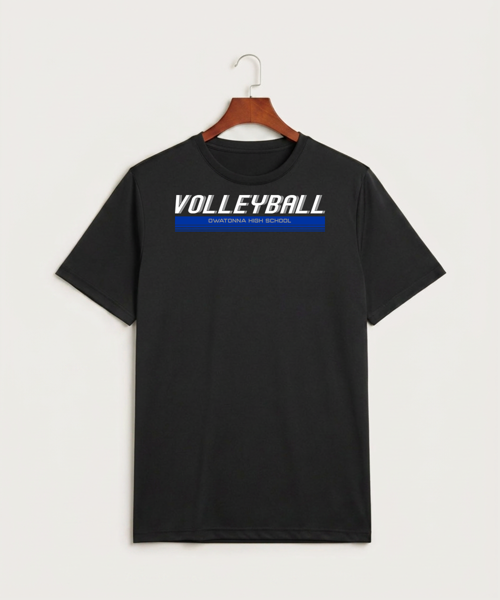 Owatonna High School Volleyball (Girls) - Black Sport-Tek PosiCharge Competitor Tee. ST350